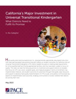 California’s Major Investment in Universal Transitional Kindergarten
